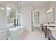 Elegant bathroom featuring a freestanding tub and walk-in shower at 113 Creekview Ln, Canton, GA 30115