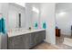 Modern bathroom with double vanity and a large walk-in shower at 1494 Red Fox Ne Dr # D, Atlanta, GA 30306