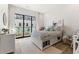 Bedroom with a full-size bed and private balcony at 1494 Red Fox Ne Dr # D, Atlanta, GA 30306