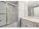 Clean bathroom with updated vanity and shower/tub combo at 620 Sheringham Ct, Roswell, GA 30076