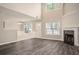 Spacious living room with fireplace and high ceilings at 646 Lakes Cir, Lithonia, GA 30058