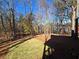 Private backyard with wooded area and grassy lawn at 135 Cedarwood Ln, Roswell, GA 30075