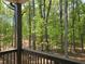 Tranquil view of the wooded backyard, showcasing the natural beauty of the property at 135 Cedarwood Ln, Roswell, GA 30075