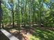 Backyard view from the deck showing wooded surroundings, with grassy areas at 135 Cedarwood Ln, Roswell, GA 30075