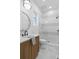 Modern bathroom vanity with new fixtures and tiled walk-in shower at 135 Cedarwood Ln, Roswell, GA 30075