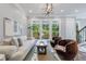 Light-filled living room features a comfortable sofa and armchairs at 1393 Lanier Ne Pl, Atlanta, GA 30306