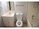 Clean bathroom with a toilet, sink, and bathtub at 2815 Shoemaker Ln, Snellville, GA 30039