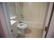 Bathroom with shower/tub and toilet at 2815 Shoemaker Ln, Snellville, GA 30039