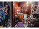 Small bathroom with shower/tub combo and wood paneling at 1275 Poole Bridge Rd, Hiram, GA 30141