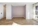 Light-filled dining area with geometric patterned wall at 404 Granville Ct, Atlanta, GA 30328