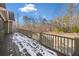 Wooden deck with railing offering scenic backyard views at 121 Harmony Oaks Trl, Canton, GA 30115