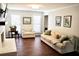 Gathering room with whitewashed brick fireplace and hardwood floors at 2450 Prince Howard Trl, Marietta, GA 30062