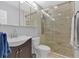 Modern bathroom with updated walk-in shower and vanity at 1705 Monroe Ne Dr # B05, Atlanta, GA 30324