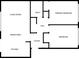 Floor plan showing a kitchen, living room, dining area, and two bedrooms at 1705 Monroe Ne Dr # B05, Atlanta, GA 30324