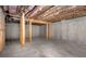 Unfinished basement with framing and concrete floor at 2675 S Bamby Ne Ln, Brookhaven, GA 30319