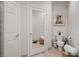 Elegant bathroom with neutral wallpaper and a walk-in shower at 3047 Lenox Ne Rd # 1108, Atlanta, GA 30324