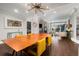 Dining room with hardwood floors and modern light fixture at 3047 Lenox Ne Rd # 1108, Atlanta, GA 30324