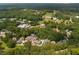 Aerial view of Serenbe community, showing homes and green spaces at 9032 Selborne Ln, Chattahoochee Hills, GA 30268