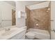 Clean bathroom with a shower/tub combo and tile at 3136 Mercer University Dr # 6, Chamblee, GA 30341