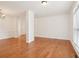 Bright dining room with hardwood floors and chandelier at 3136 Mercer University Dr # 6, Chamblee, GA 30341
