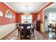 Elegant dining room with chandelier and hardwood floors at 2384 Bradcliff Ne Dr, Atlanta, GA 30345