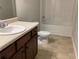 Clean bathroom with tub, toilet, and vanity at 252 Magnaview Dr, Mcdonough, GA 30253