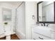 Clean bathroom, featuring a shower/tub combo at 679 Montevista St, Atlanta, GA 30310