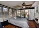 Sunroom with a bed, seating, and access to backyard at 679 Montevista St, Atlanta, GA 30310