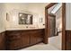 Bathroom with dark wood cabinets and a large vanity at 824 Amsterdam Ne Ave, Atlanta, GA 30306