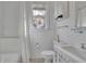 Bright bathroom with white subway tile and a shower/tub combo at 51 Peachtree Memorial Nw Dr # 4, Atlanta, GA 30309