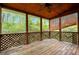 Peaceful screened porch overlooking the lush backyard at 4050 Old Fairburn Rd, Atlanta, GA 30349