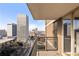 Enjoy city skyline views from this spacious balcony at 620 Peachtree Ne St # 1412, Atlanta, GA 30308