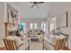 Living room with a fireplace and access to the back deck at 675 Jack Page Ln, Canton, GA 30115