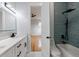 Modern bathroom with double vanity and walk-in shower at 2571 Sharondale Ne Dr, Atlanta, GA 30305