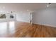 Bright and airy bedroom featuring hardwood floors and a ceiling fan at 2571 Sharondale Ne Dr, Atlanta, GA 30305