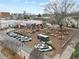 Aerial view of restaurant with outdoor seating area at 164 Goshen Ln, Woodstock, GA 30188