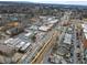 Aerial view of town's central business district and streets at 164A Goshen Ln, Woodstock, GA 30188