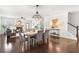 Elegant dining room with hardwood floors and a chandelier at 164 Goshen Ln, Woodstock, GA 30188