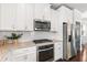 Modern kitchen with stainless steel appliances and granite countertops at 164A Goshen Ln, Woodstock, GA 30188