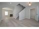 Bright foyer with hardwood floors and staircase at 48 Beaver Pt, Villa Rica, GA 30180