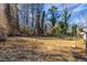 Large backyard with mature trees and privacy at 204 Elm St, Palmetto, GA 30268