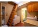 Functional laundry area with washer, dryer, and adjacent bathroom with a shower at 75 Rivercreek Xing, Kingston, GA 30145