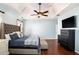 Main bedroom with king-size bed and walk-in closet at 928 Buckhorn Bnd, Locust Grove, GA 30248