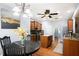 Kitchen island, stainless steel appliances, and hardwood floors at 928 Buckhorn Bnd, Locust Grove, GA 30248