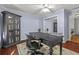 Bright home office features built-in shelving and a large desk at 105 Jefferson Ne Cir, Atlanta, GA 30328