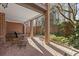 Brick patio with seating area, offering a peaceful outdoor space at 105 Jefferson Ne Cir, Atlanta, GA 30328