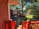 Brick home with a view of the backyard and shed at 363 Seminole Ne Dr, Marietta, GA 30060