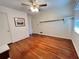 Hardwood floor bedroom with built in shelving at 363 Seminole Ne Dr, Marietta, GA 30060