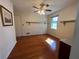 Hardwood floor bedroom with built in shelving at 363 Seminole Ne Dr, Marietta, GA 30060