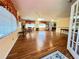 Sunroom with hardwood floors, multiple windows and ceiling fan at 363 Seminole Ne Dr, Marietta, GA 30060